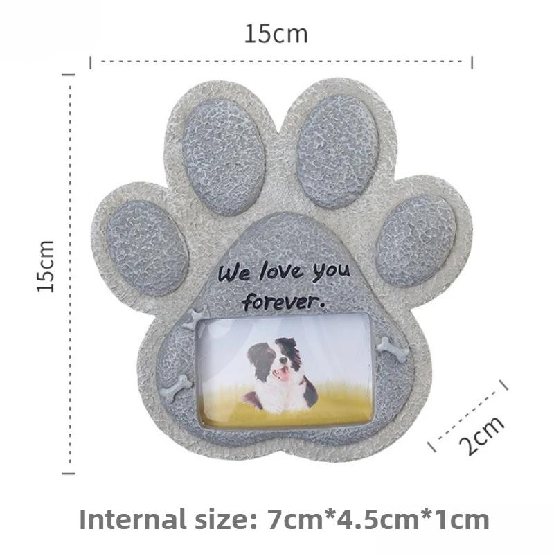 Resin Pet Gravestones Memorial Funeral Dog Cat Tombstone Photo Frame Saving Memorials Gravestones Dogs Keepsake Garden Ornament