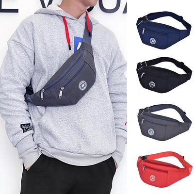 Bolsa de cintura de nylon feminina, bolsa de cinto masculina fashion colorida bolsa de viagem bolsa de telefone bolsa de quadril com bolso