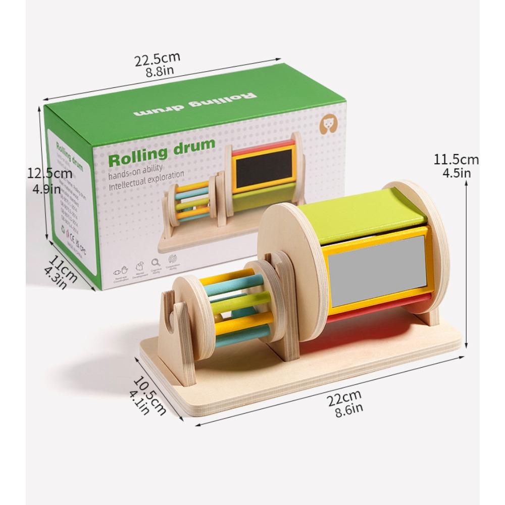

Деревянный Монтессори Инструмент для Раннего Развития Текстильный Барабан Младенец Цветовое Восприятие Сенсорная Концентрация Координация Рук и Глаз Игрушка