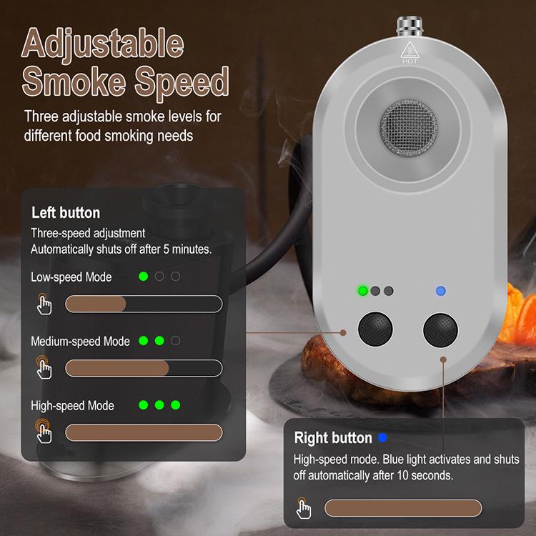 Handheld Kitchen Smoker for Molecular Cuisine - Ideal for Steak and Salmon