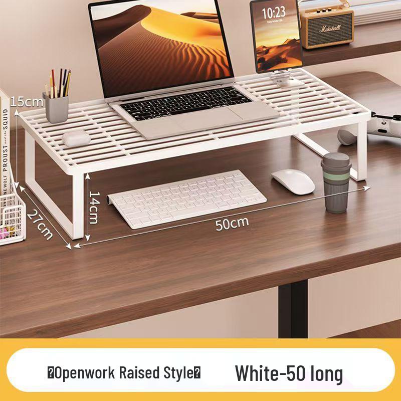 Laptop Cooling Stand with Riser Shelf for Monitor and Desktop