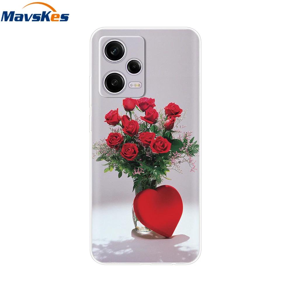 For Redmi Note 12 Pro Case Note12 Pro Cover Printed Silicone Phone Cover for Coque Xiaomi Redmi Note 12 Pro 5G Phone Case Funda