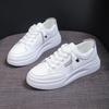2025 Spring Women's White Korean Style Platform Sneakers – Versatile Height-Increasing Casual Shoes