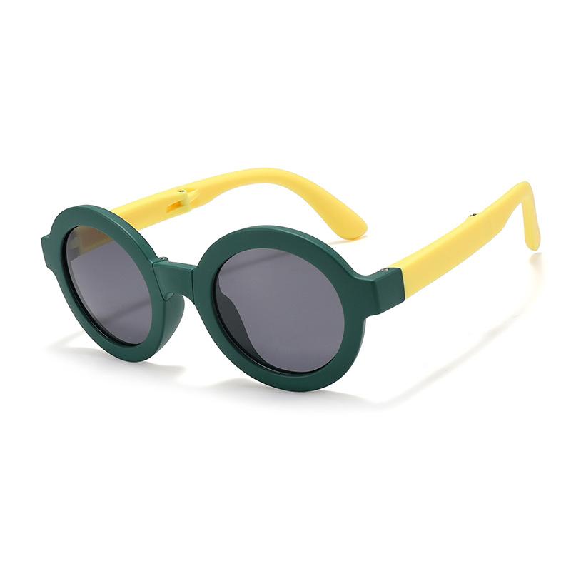 Childrens Sunglasses Foldable Round Frame Summer Outdoor Sun Protection Uv