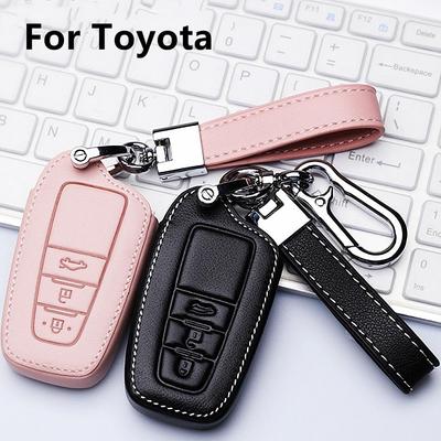 Leder Auto Fernbedienung Schlüssel Volle Abdeckung Fall für Toyota Auris Corolla Reiz Avensis Verso Yaris Aygo Rav4 Scion TC IM Shell Halter Fob