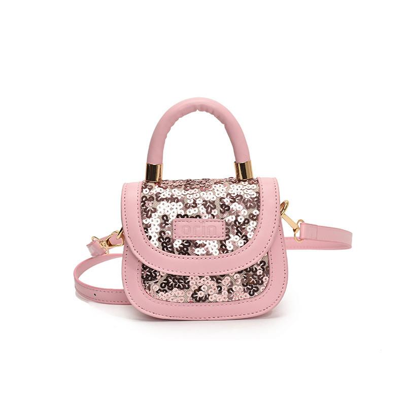 Lightweight Girls Handbag With Sequin Design And Synthetic Leather For Kindergarten Accessories