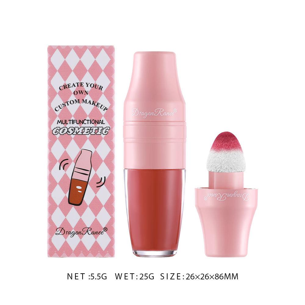 Dragon Ranee Mirror Lip Tint & Blush Liquid - Waterproof, Non-Sticky, Hydrating, All-Day Wear (6 Shades)