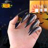 10Pcs Witch Nails Extra Long High Gloss Full Cover Sharp DIY Cosplay Props Plastic Halloween Zombie Costume Party False Nails for Festival