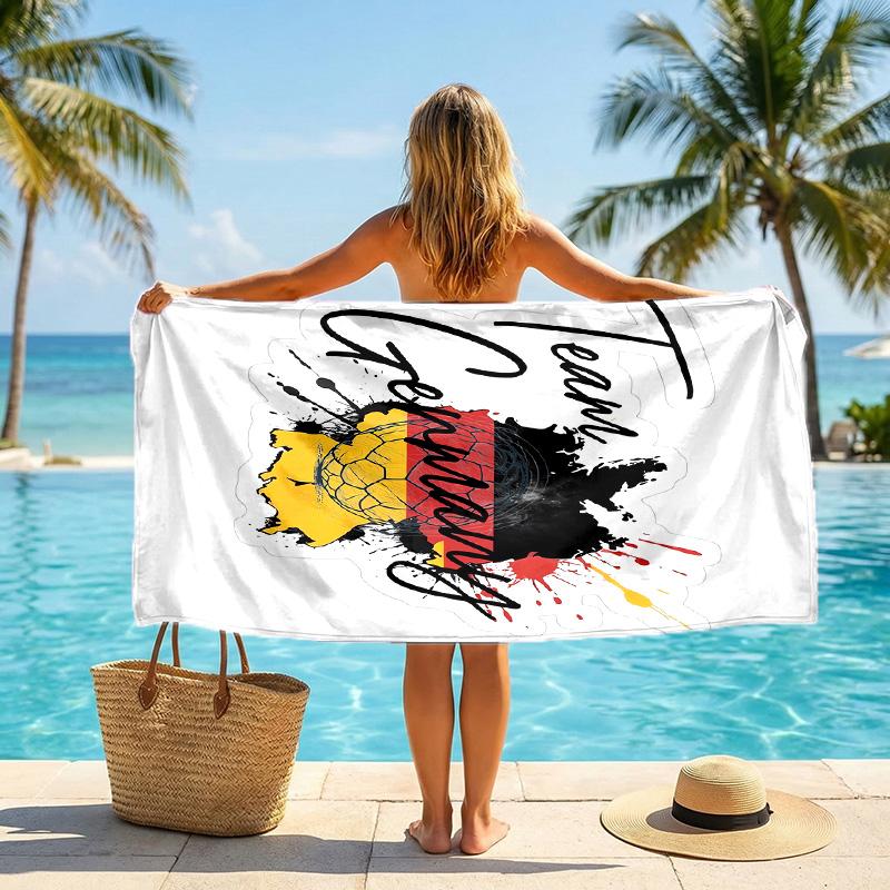 Germany National Football Team Beach Towel Soft Microfiber Summer Towel Quick Dry Absorbent Towel for Beach Swimming Pool Travel