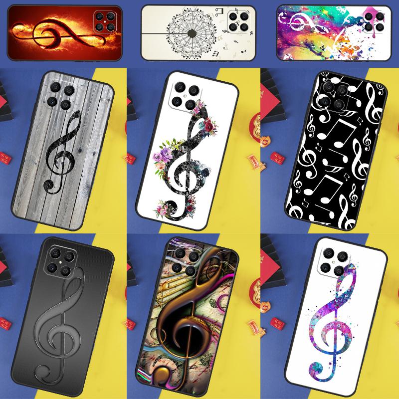 Treble Clef Music Note Case For Honor X8b X9b X9c X9a X8a X8 X9 50 70 90 Lite Honor 200 Lite Magic 7 5 6 Pro Cover