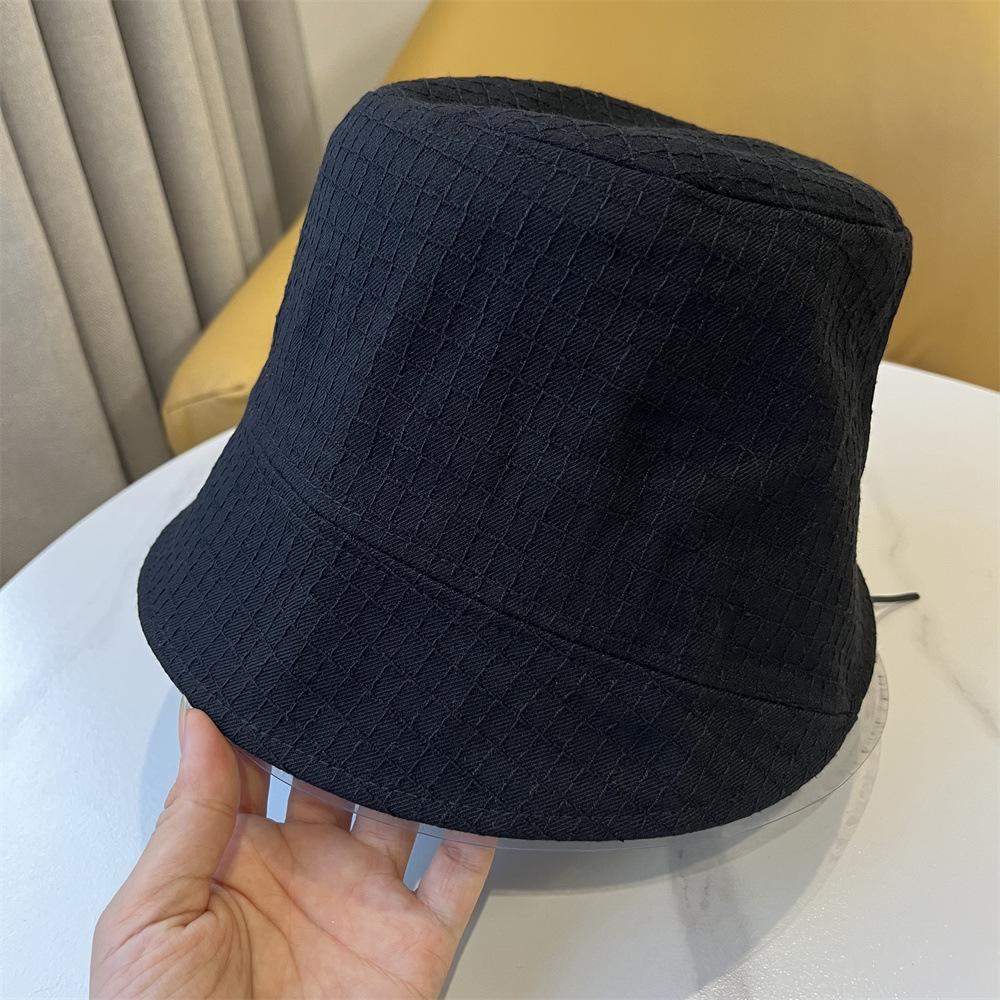 Plaid splicing casual fashion retro versatile street outing basin hat bucket hat bucket hat sun hat