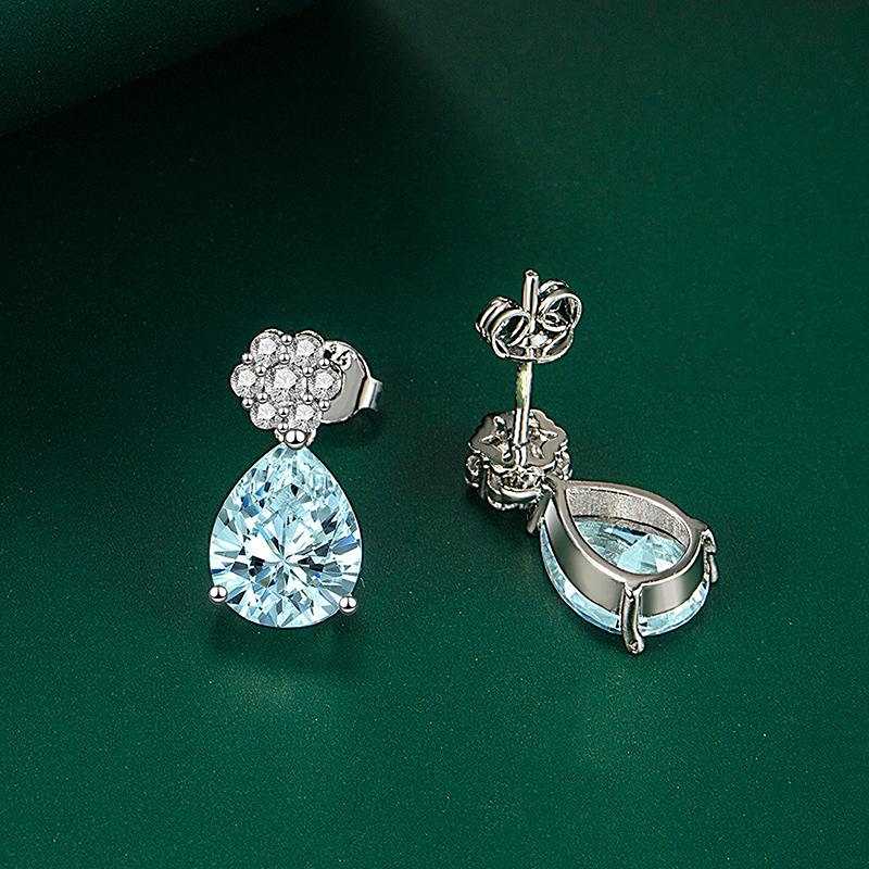 Sace Gems Copper Zircon Fashion New Water Drop Earrings
