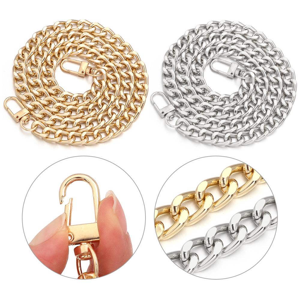 40/60/80/100cm Metal Aluminum Bag Chains Handbag Shoulder Bag Strap Replacement Extension Chains For DIY Bags Deco Accessories