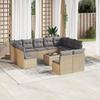 Vidaxl 12-Cz. Set di Mobili da Giardino con Cuscini, Beige, Polyrattan