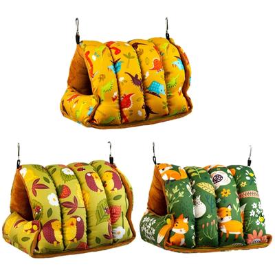 Velvet Pet Hamster Cage House Hanging Nest Parrot Parakeet Cockatiel Warm Bed Hammock Small Birds Winter Toy Windproof