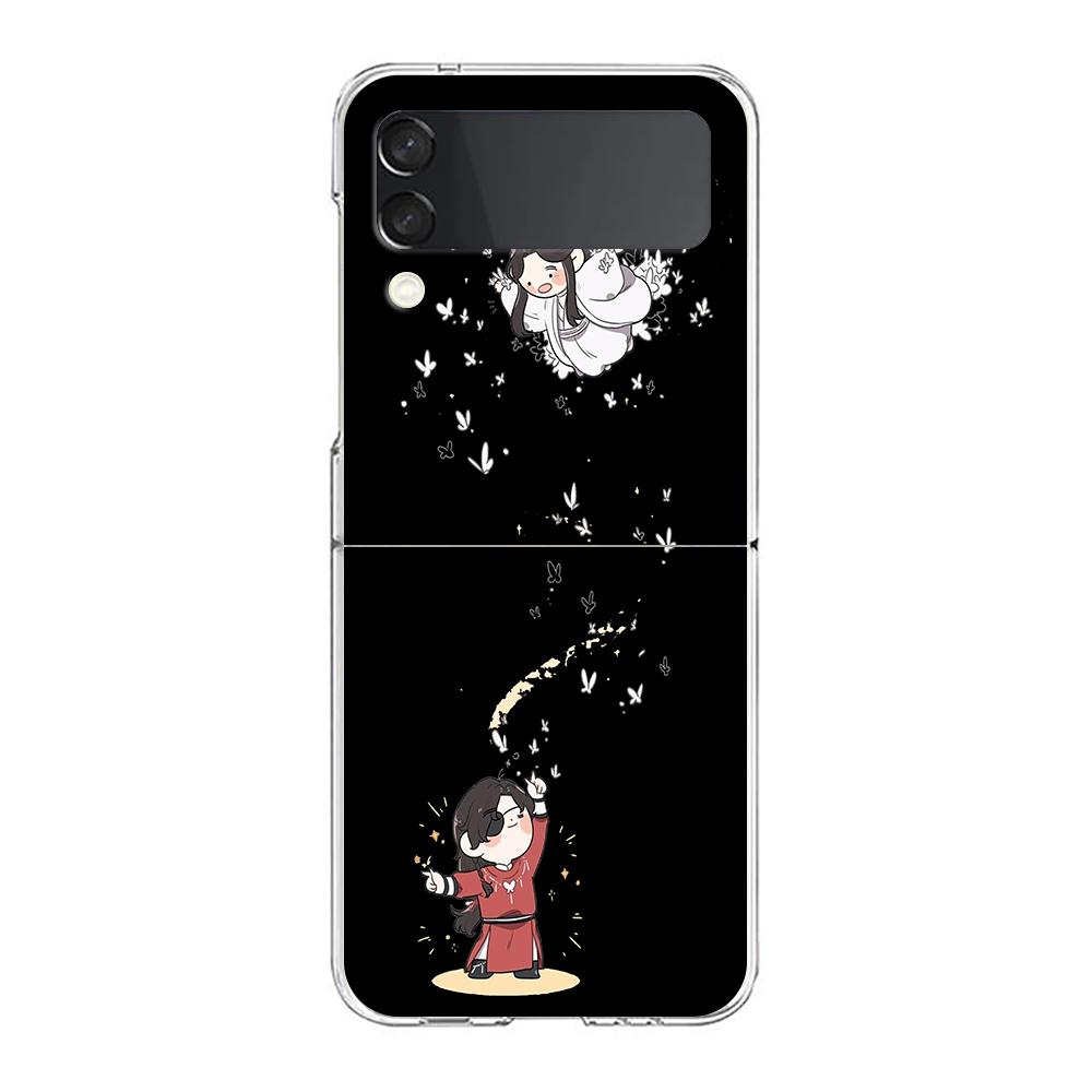 Heaven Officials Blessing TGCF Clear Phone Case For Samsung Galaxy Z Flip 4 Case High Hard Shell On For Galaxy Z Flip 3 5G Cover