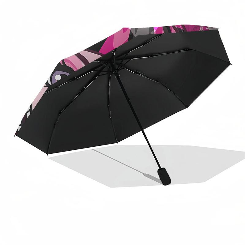 Monster High, Gothic Fashion- Automatic Opening and Closing, 8-rib Structure Portable Umbrella, Suitable for Men and Women in All Seasons -