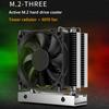 M.2-THREE M.2 2280 SSD Heatsink Aluminum Heatsink with 6010 Fan Cooling Thermal Pad Solid State Drive Radiator for Desktop PC