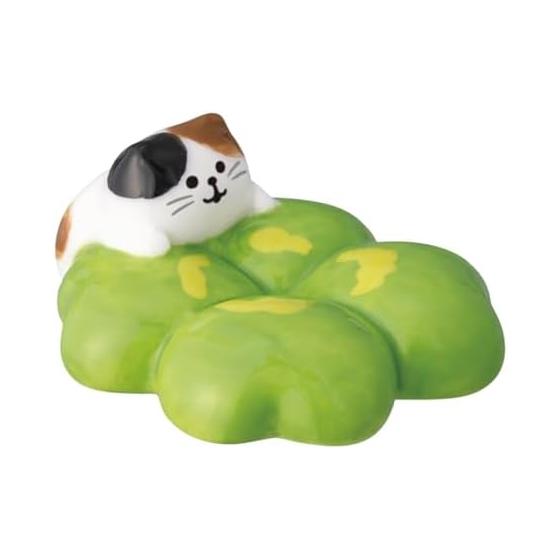 Decole Corporation Hanamaru Cat Chopstick Rest Clover MG-38685