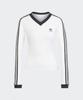 ADIDAS V-Neck Long Sleeve Shirt - White / Jc8154