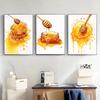 Fresh Bees Collecting Honey And Canned Honey Poster Print Wall Art Pictures Canvas Painting Living Room Bedroom Home Decor Gift