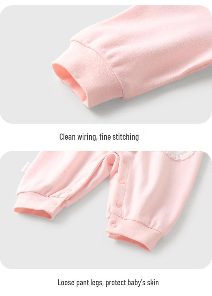 Youqi Baby Girls Long Sleeve Spring/Autumn Romper - Cute Newborn Crawling Bodysuit