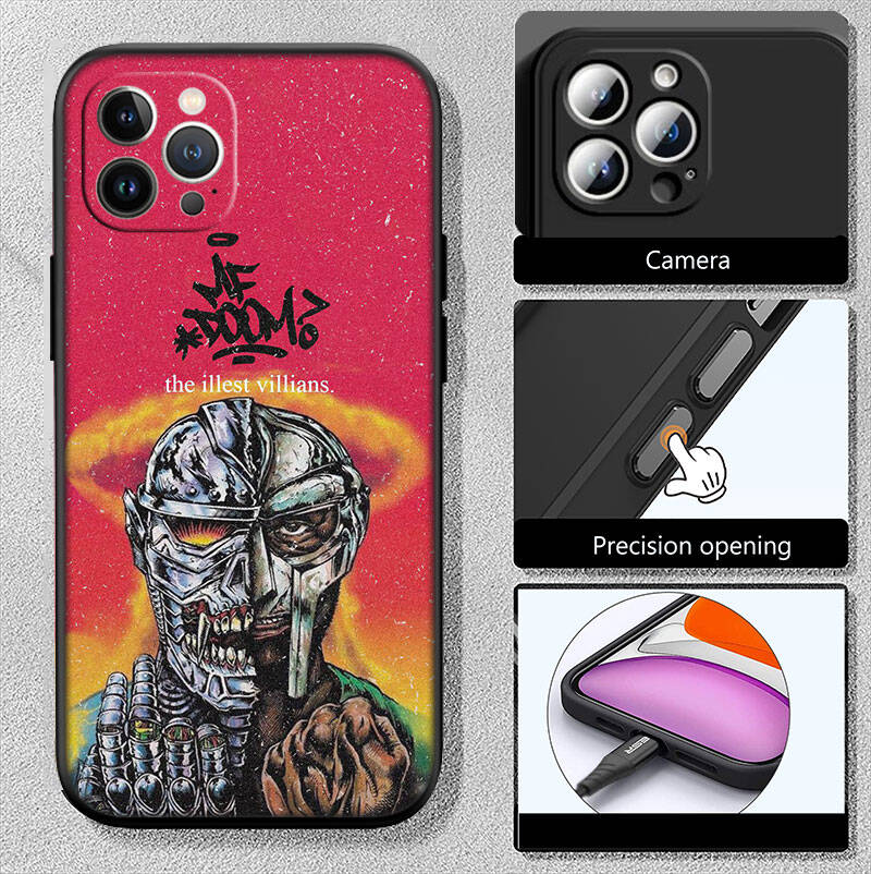 MH89 MF DOOM Phone Shell Case for iPhone 7 8 11 12 13 14 15 16 17 16E XS Pro Max XR X SE Air