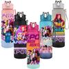 Anime K-Pop Demon Hunters Character Water Cup Large Capacity Outdoor Portable Rope Drinking Bottle Gift for Boys and Girls