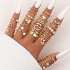 Neues Mode Geometrisches Knöchelringe Set Für Frauen Boho Schmetterling Herz Zirkon Goldfarbe Fingerring Trendiger Party Schmuck Geschenke