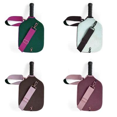 Manga de Raquete de Pickleball com Alça de Ombro Única Protetor de Estojo de Palhetas de Neoprene Competições