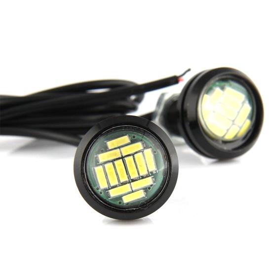 1 Pair 12V 15W Eagle Eye Auto LED Light Daytime Running Backup Car