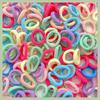 NEW 100/300PCS Colorful Basic Nylon Ealstic Hair Ties for Girls Ponytail Hold Scrunchie Rubber Band Kids Basic Hair Accessories