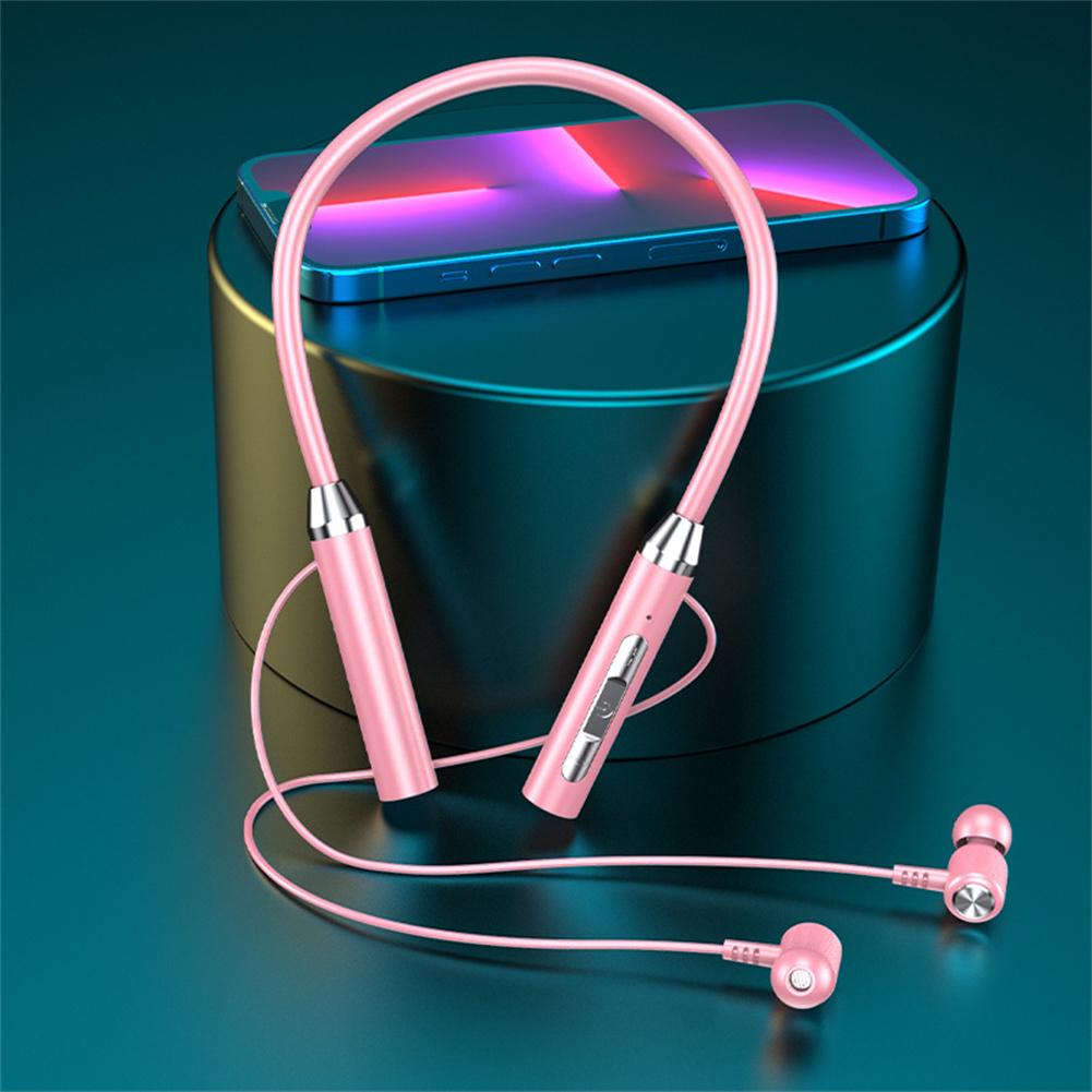 Wireless Bluetooth-compatible 5.2 Headset Hanging Neck Type Stereo Noise Reduction Sports Headphones With Microphone