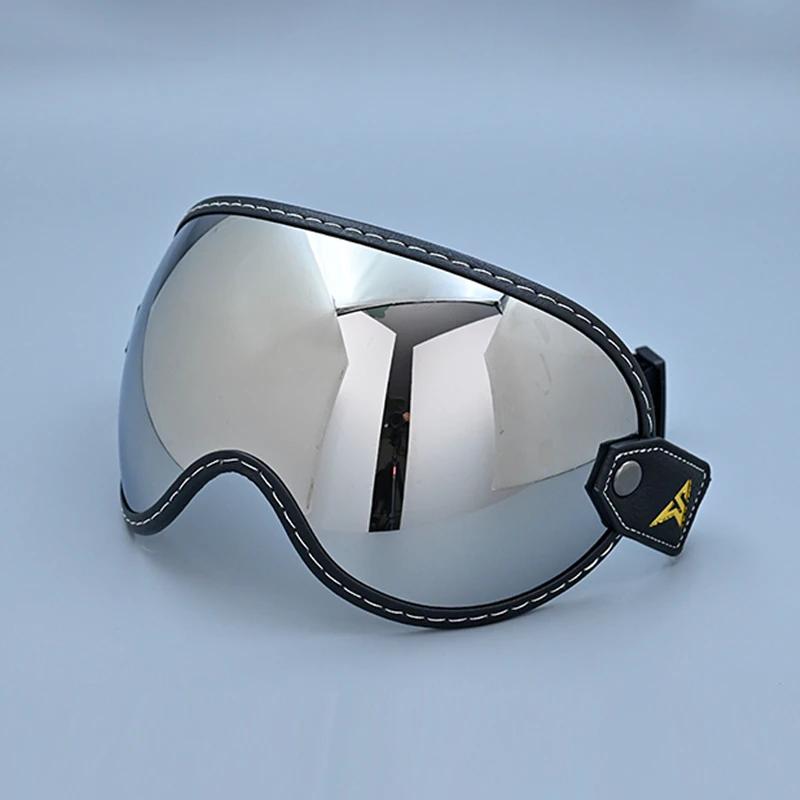 Retro Motorcycle Goggles Bubble Visor Outside Riding UV Protection Windshield Colorful Vintage for Half Face Helmets