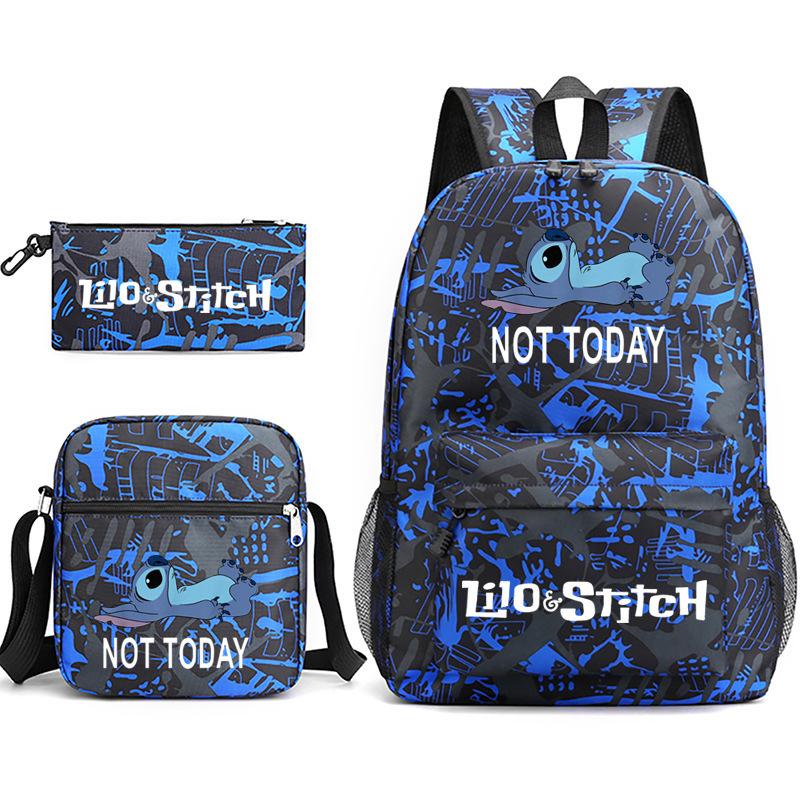 Printed Schoolbag Three-Piece Set, Primary And Secondary School Schoolbag, Backpack, Shoulder Bag, Pencil Bag.