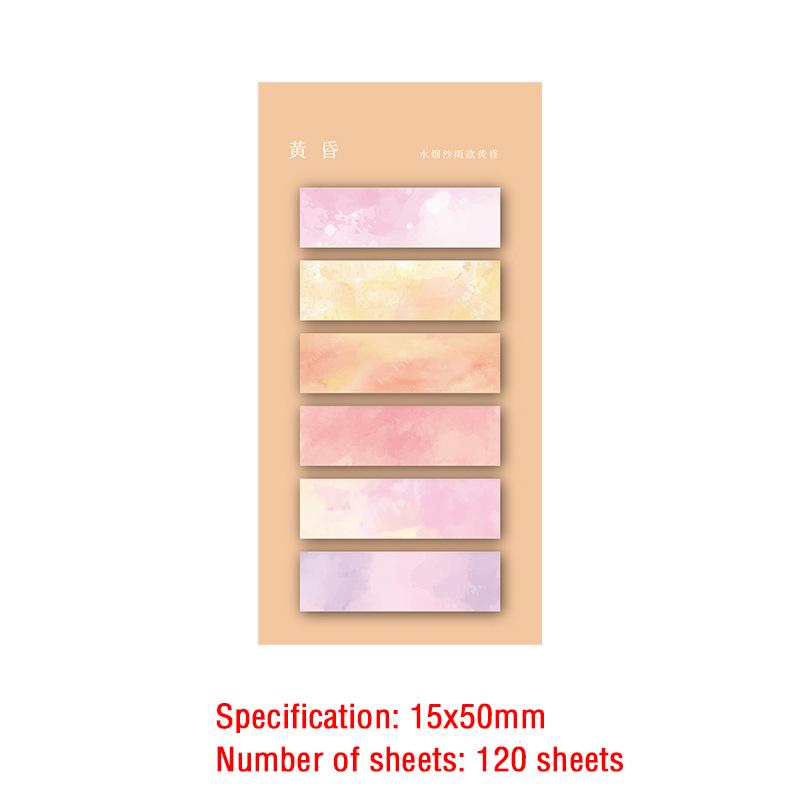 120 Sheets Posted It Self-Adhesive Sticky Notes Cute Index Memo Pad Bookmark Annotation Books Page Marker Stationery Supplies