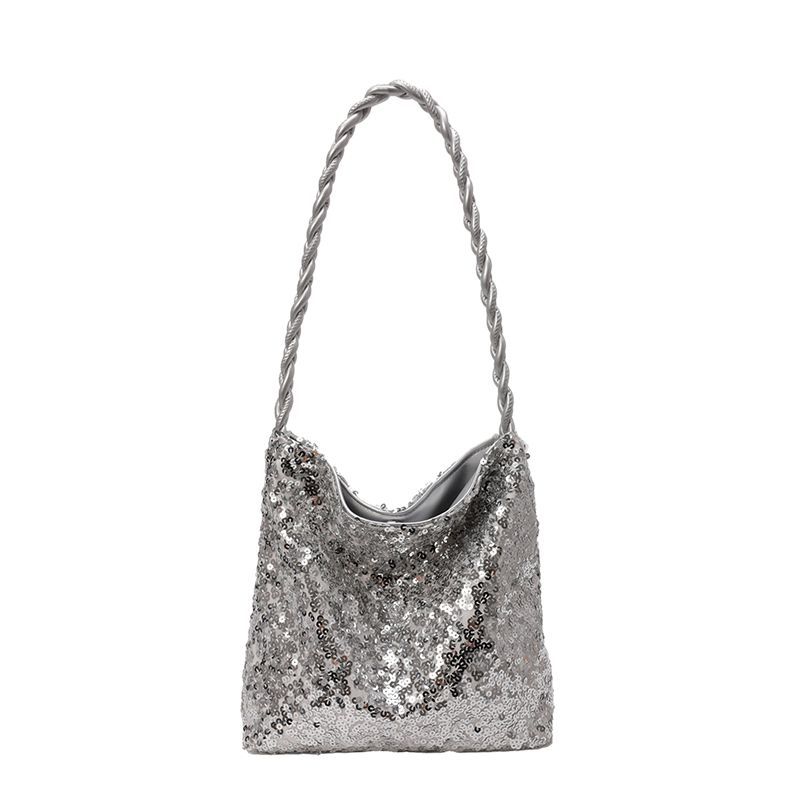 Popular popular sequined bag women's 2025 new fashion foreign style underarm shoulder bag large capacity tote bag