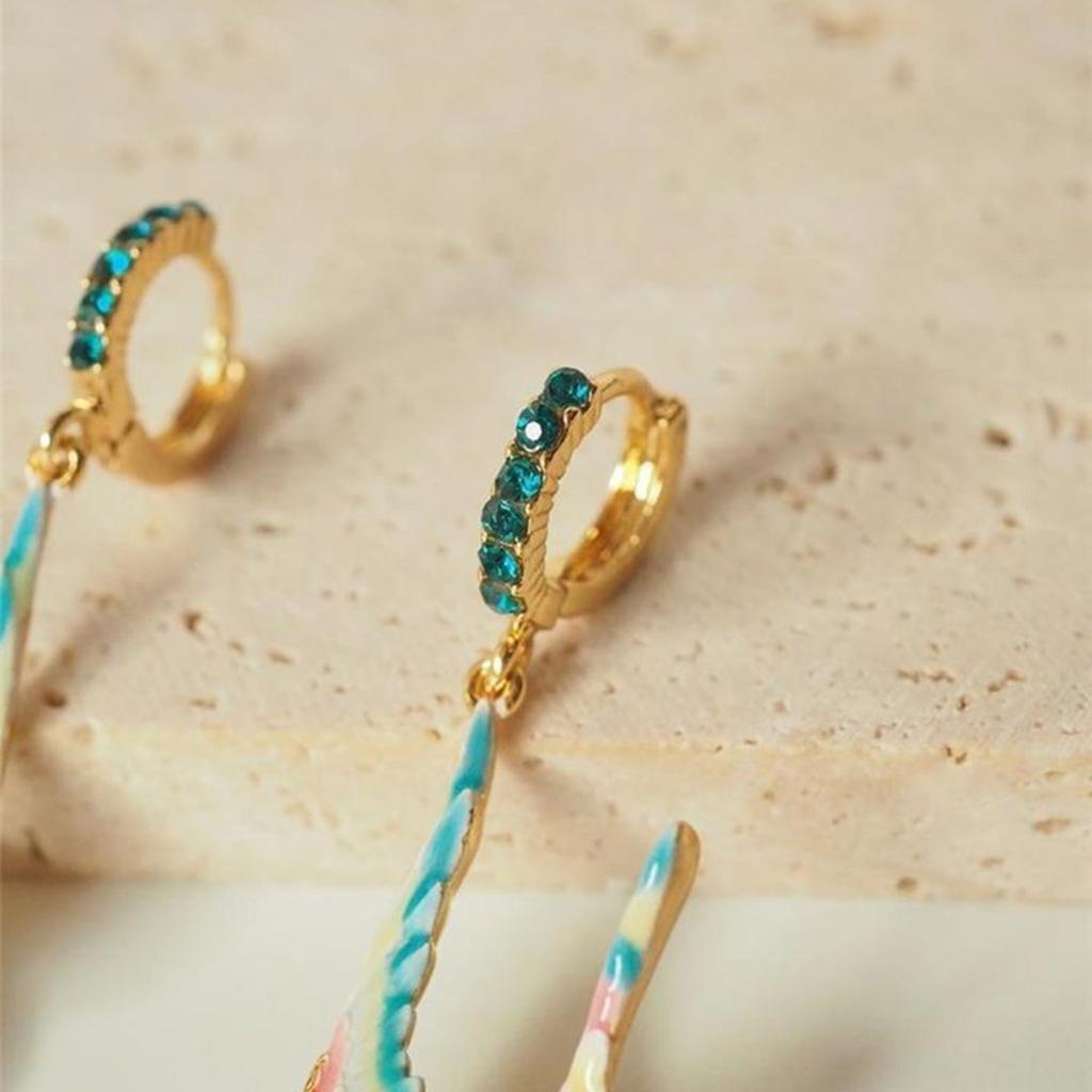 Enamel Colorful Swallow Earrings Enamel Swallow Earrings With Bright Colors Suitable For Modern Fashionistas