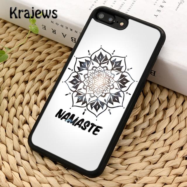 Krajews Yoga Om Namaste Mandala Colourful Design Phone Case For iPhone 14 5 6s 7 8 plus X XR XS 11 12 13 pro max Samsung S21 S22