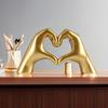 Love Gesture Figurine Resin Love Heart Hand Shape Statue Sculpture Home Office Wedding Party Desktop Decoration Ornament