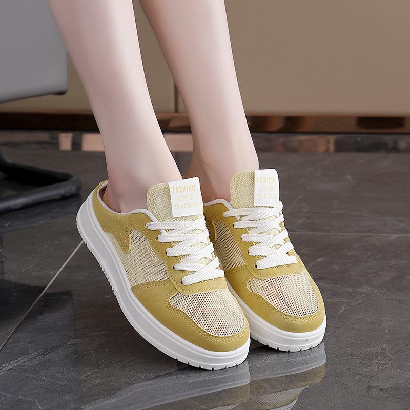 2025 lato małe białe buty nowa wersja koreańska ins studentki siateczkowe oddychające klapki zewnętrzne buty codzienne HL-709