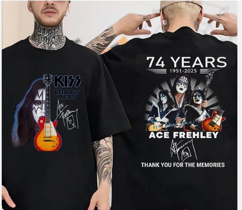 Ace Frehley Legendary 1951-2025 Memories Signature TShirt