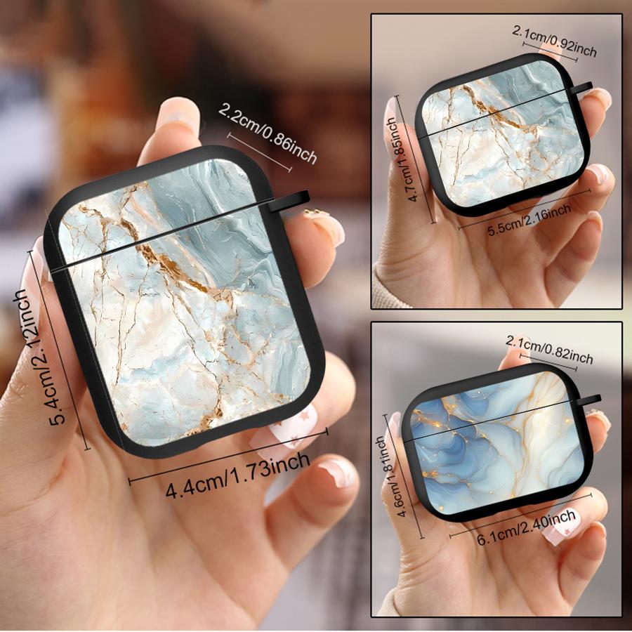 Aqua Gold Agate Earphone Cases Cover Case For Airpods 3 1 Pro3 Pro 4 2 Pro2