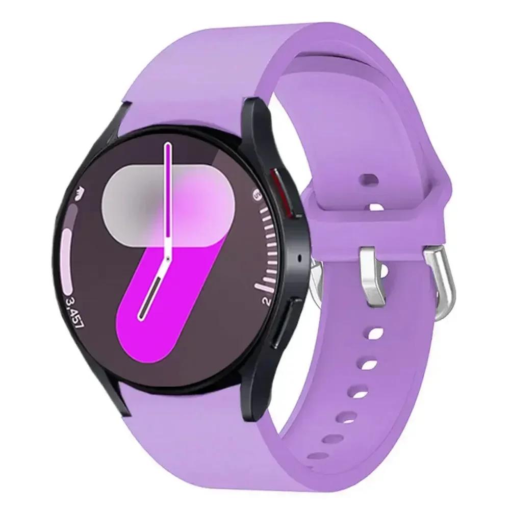 20mm Silicone Strap For Samsung Galaxy Watch 7/6/5/4 44mm 40mm Watchband For Galaxy Watch 6 4 Classic 43mm/47mm 42mm/46mm Band