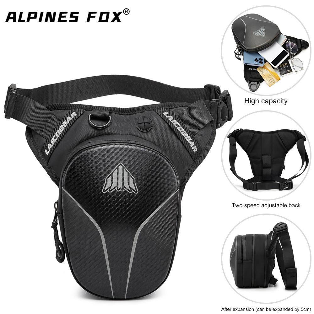 New Carbon Fiber Pattern Camouflage Motorcycle Leg Bag Reflective