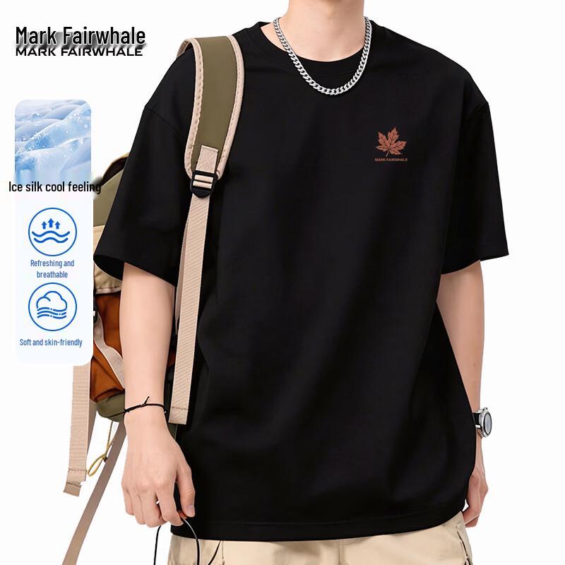 Mark Fairwhale Men's Ice Silk Round Neck Short Sleeve T-Shirt