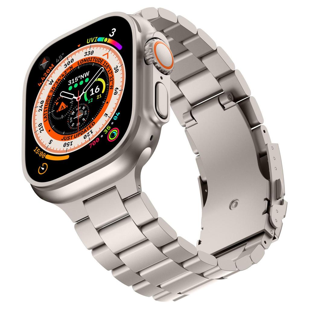 Titanium Three-Bead Safety Buckle Band for Apple Watch Ultra 3