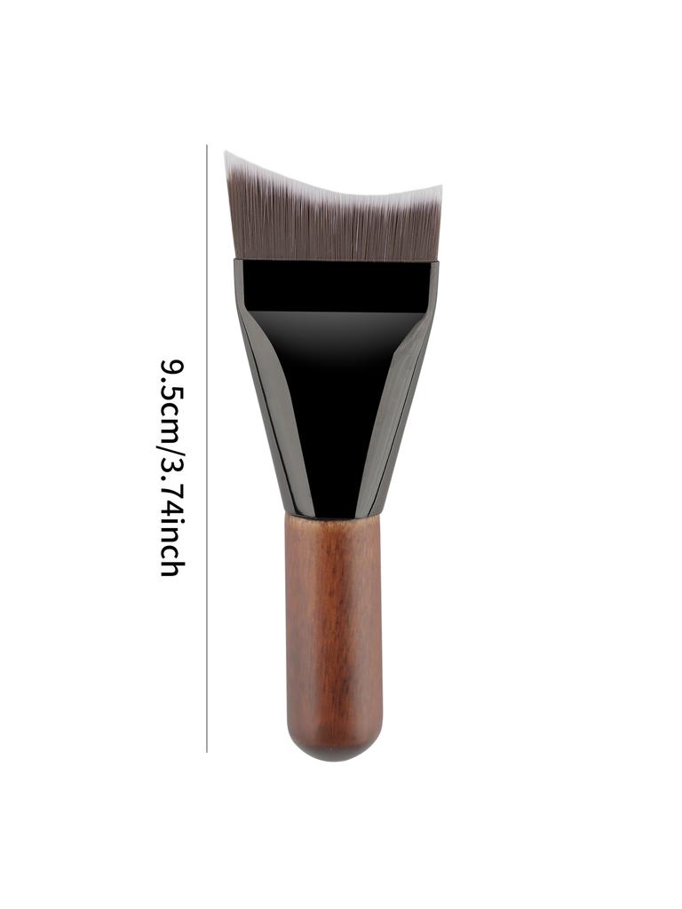 Flacher Foundation-Pinsel für flüssiges Make-up, Ultra-dünner flacher Gesichts-Make-up-Pinsel, Make-up-Pinsel zum Verblenden von Maskencreme, Base Bru