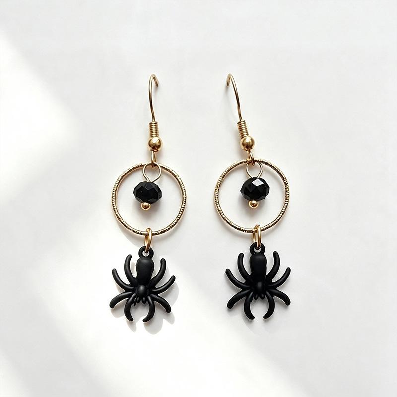 European Halloween Earring Set: Spider, Skull, Pumpkin Styles for a Festive Atmosphere