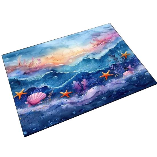 Golvmatta Halkfri Badrumsmatta med Grov Yta Gummiprickar på Baksidan Mjuk Beröring Diatomitlera Snabbtorkande Dräneringshål Badrumsmatta